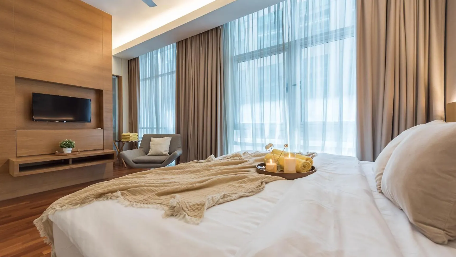 2-6Pax Cozy Room With Bathtub Near Klcc 쿠알라룸푸르 아파트